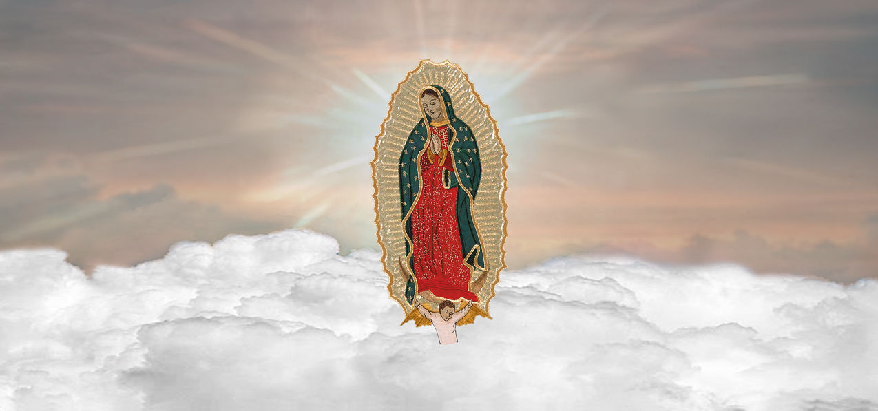 Lady of Guadalupe Clouds Bronze